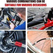 Draagbare Fietsgereedschapset, Momentsleutel, Magnetische Ratelschroevendraaierset, Fietsreparatieset voor Mountainbike, Racefiets en Elektrische