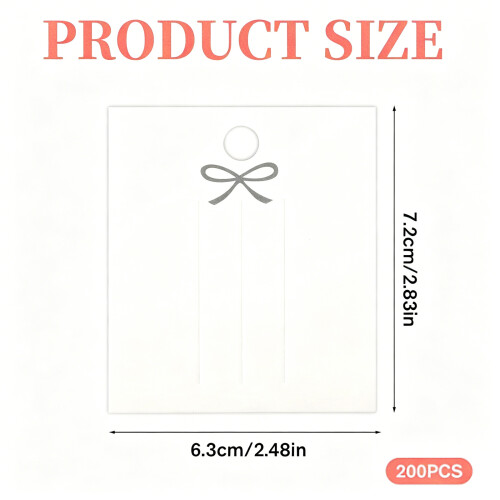 Cartes de support pour pinces à cheveux, 200 pièces, 2