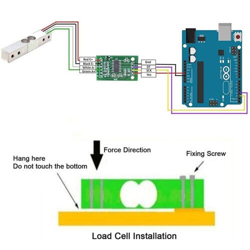 Digital Load Cell Weight Sensor Kit with HX711 ADC Module for  (5kg) 1