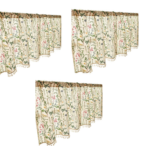 Decorative Small Flower Pattern Window Curtain Craft Of-High 60 1
