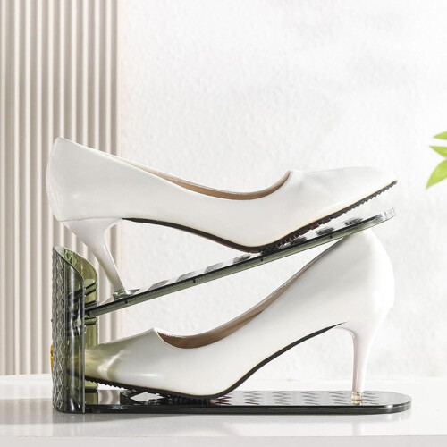 Space Saving Shoe Rack For High Heels And Sneakers Stackable 1