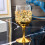 Handgefertigter Whiskybecher aus Glas mit Eisenrahmen, 5