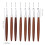 8Pcs Aluminium Crochet Hook for Knitting Ergonomic Wood Handle 3