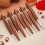 8Pcs Aluminium Crochet Hook for Knitting Ergonomic Wood Handle 4