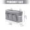 Bac de rangement mural en coton et lin, construction Durable 3