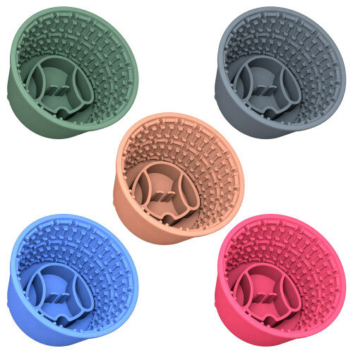 Tapis d'alimentation en silicone pour animaux de-gris bleu 1