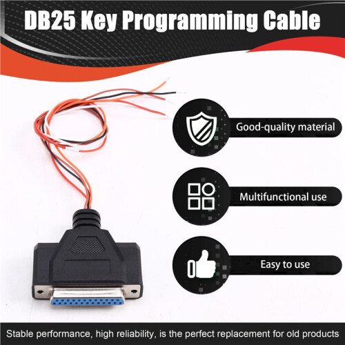 DB25 Key Programming Cable Exclusive for KD-X4 Work for  BDC2/ BDC3/ BCP/ LCD and  5C 5D Keys 1