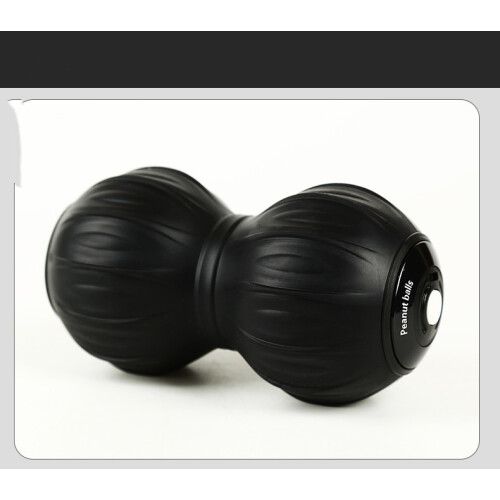 3 Speed Rechargeable Vibrating Peanut Massage Roller Black