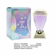 (100ML, L-512A) New Love Story Heart Shaped Perfume Long Lasting Elegant Fragrance for Women