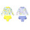 Ensemble de maillot de bain Rashguard à manches longues-Jaune 5T 3
