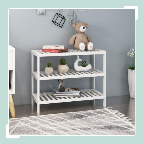 Bamboo Shoe Rack, 3-Tier, Space-Saving Design 1