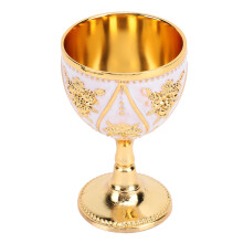 Gobelet à vin en alliage vintage 30 ml style européen motif de roses en métal vaisselle