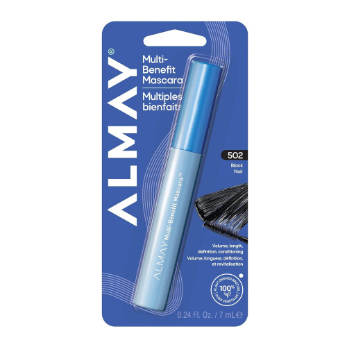 Almay Multi-Benefit Mascara, Volumizing + Lengthening, Hypoallergenic, (502 Black)