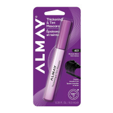 Almay Thickening & Tint Mascara, Nourishing Mascara, Hypoallergenic, (401 Blackest Black)