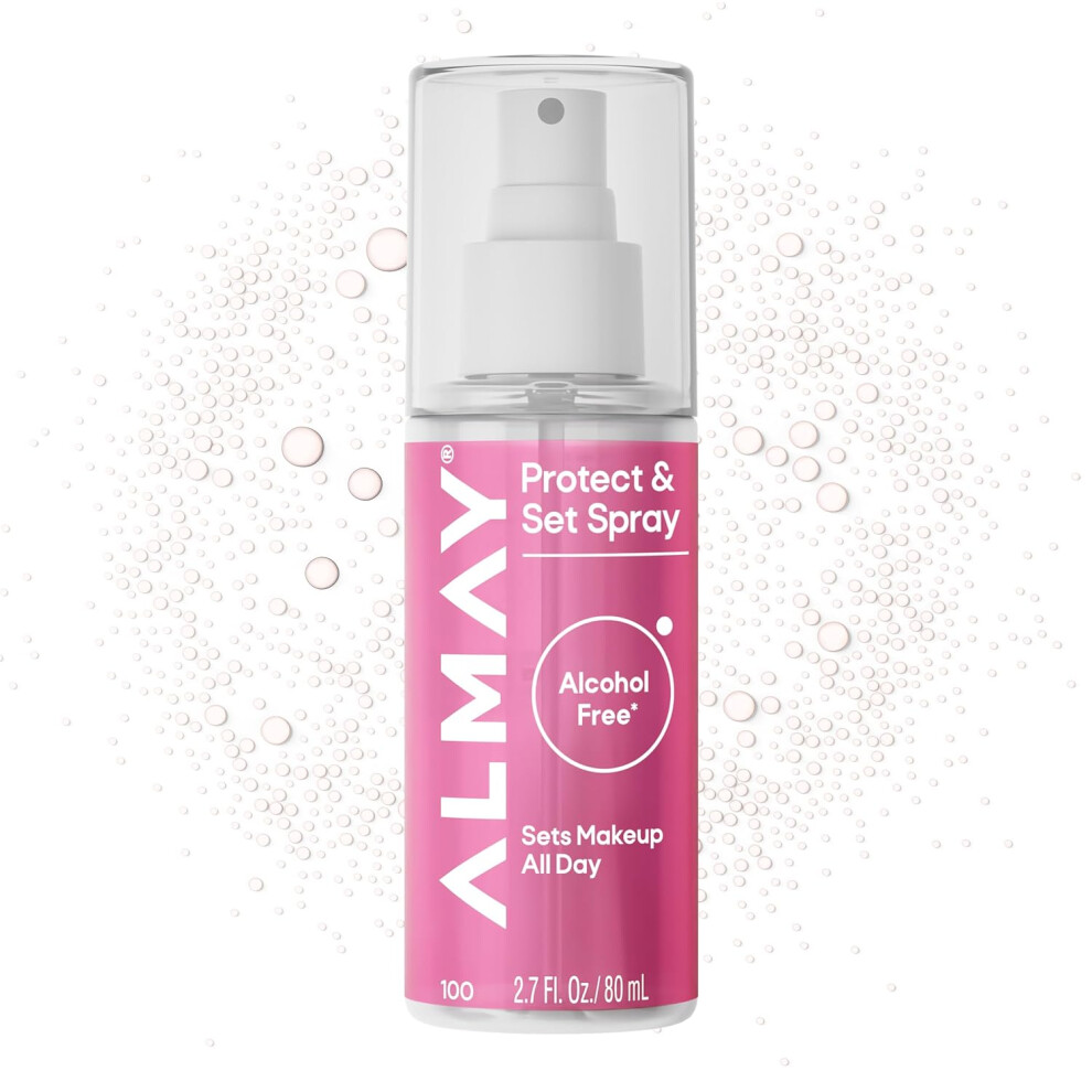 Almay Protect & Set Spray, Hydrating Makeup Setting Spray, Vegan Face Mist, 100, 2.7 Fl Oz