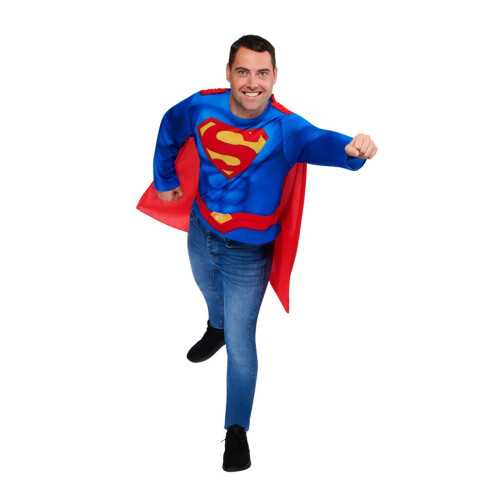 Superman Superman Mens Logo Costume Top 2