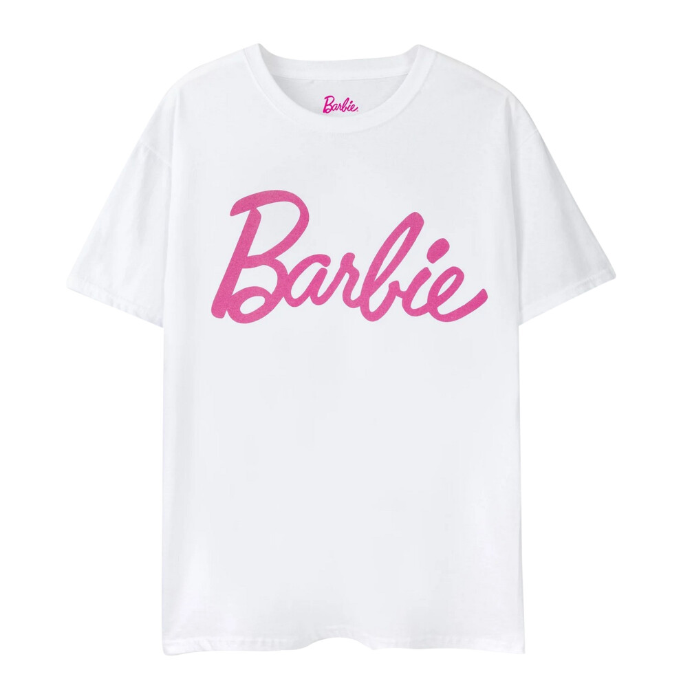 Barbie (S, ) Womens/Ladies Classic Logo T-Shirt White
