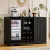 Fluted Wine Bar Cabinet Fridge (Fridge Included) 2