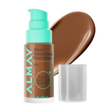 Almay Clear Complexion Foundation, Oil-Free Face Makeup for Acne-Prone Skin, 1 fl oz (910 New Look - Deep with Neutral Undertone)