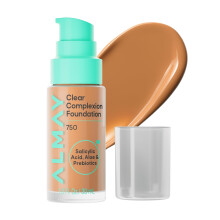 Almay Clear Complexion Foundation, Oil-Free Face Makeup for Acne-Prone Skin, 1 fl oz (750 New Look - Medium with Warm Undertone)