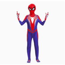 (190) PS4 Spiderman Velocity Suit Costume Kids Superhero Cosplay Costumes