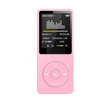 Bluetooth-compatible Mp3 Music Player Lossless Portable Fm Radio External Ultra-thin Student Sports Walkman Mp3 Player Recorder (Pink)