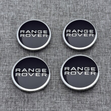 4x Range Rover Black Chrome 63Mm Wheel Centre Caps