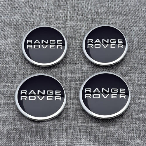 4x Range Rover Black Chrome 63Mm Wheel Centre Caps