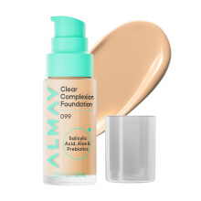 Almay Clear Complexion Foundation, Oil-Free Face Makeup for Acne-Prone Skin, 1 fl oz (99 New Look - Fair-Light with Neutral Undertone)
