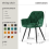 AINPECCA Marble Effect Dining Table & 4 Velvet Chairs Green 4
