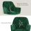 AINPECCA Marble Effect Dining Table & 4 Velvet Chairs Green 6