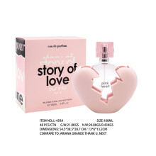 (100ML, L459A) New Love Story Heart Shaped Perfume Long Lasting Elegant Fragrance for Women