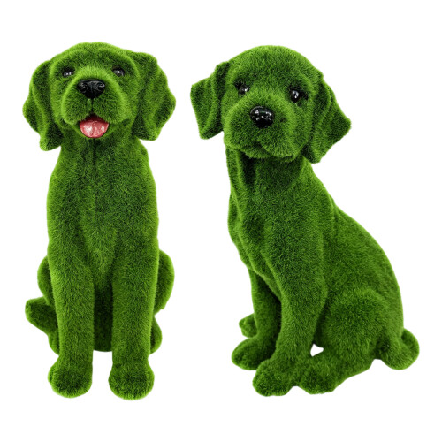 Gartenmoos-Hundestatue, Tierfigur, Dekoration,-Stil1 1