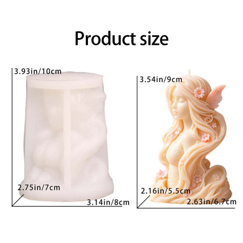 Wing Girl Embossing Silicone Candle Mold For Making Scented 2