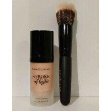 BAREMINERALS STROKE OF LIGHT HIGHLIGHTER + MINI SMOOTHING FACE BRUSH
