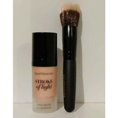 bareMinerals BAREMINERALS STROKE OF LIGHT HIGHLIGHTER + MINI SMOOTHING FACE BRUSH