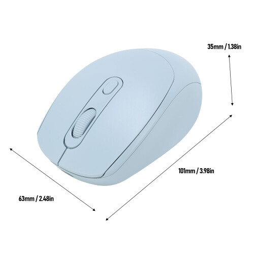 Kabellose Maus 400 mAh 10m DPI 800-1600 Hellblau 1