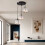 Living And Home 3-Light Crystal Ceiling Pendant Light Fixture 1