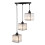 Living And Home 3-Light Crystal Ceiling Pendant Light Fixture 3