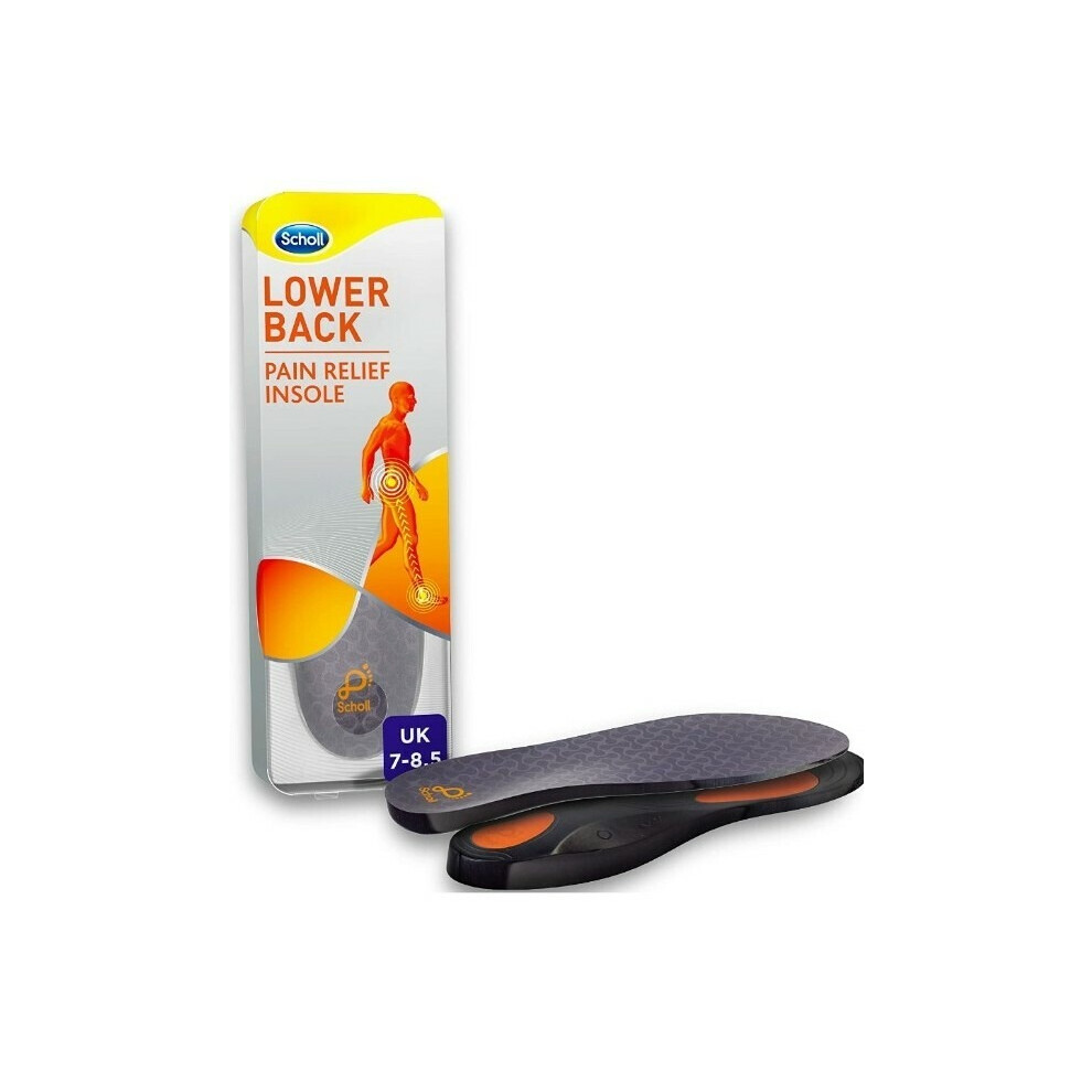 Scholl Orthotic Insole Lower Back Pain Relief, Medium, M (7-8.5) Uk Size