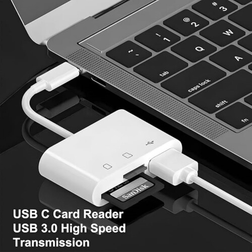 Αναγνώστης καρτών USB C SD 3 σε 1, προσαρμογέας USB C σε SD/Micro SD/USB 3.0, συμβατός με συσκε 1
