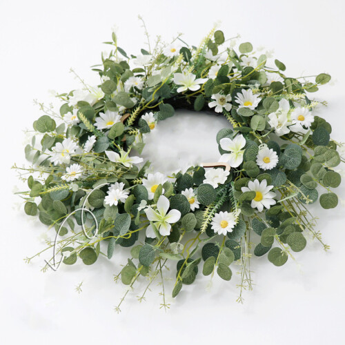 Elegant Artificial Daisy Vine Wreath Easter Wall Decors For 2
