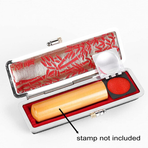PU Leather Metal Stamper Storage Box With Velvety-black pattern 2