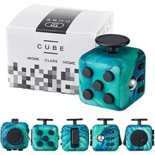 Yetech Green Anti-Stress Cube Toy, Anti-Estrees Cube with 6 Sides Function, for Children and Adults, Stress Relief for Nervousness