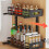 Metal Under Sink Drawer Slide Out Storage Unit For-Black 7