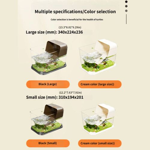 Mini Turtles Aquariumset wordt geleverd met-creme wit groot 2
