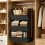 Pliable Hanging closet Storage Bin With Separate-Black 6