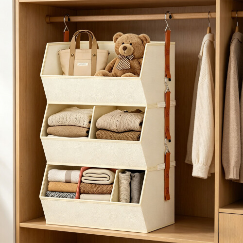 Expandable Hanging closet System constructed With Sturdy-Gray 2