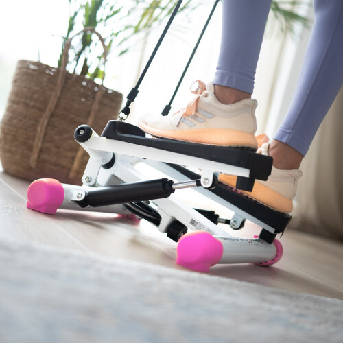 Twist Stepper with Ropes, Pink - Compact Exercise Equipment 1