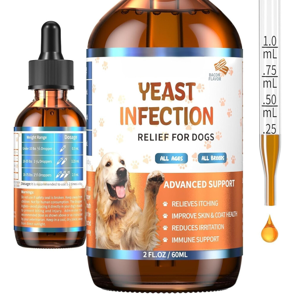 Yeast infection Relief for Dogs,Supports Healthy Itch Relief,Inflammation Relief for Dogs,60ml